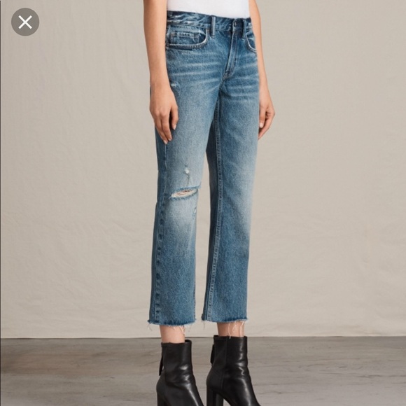 NWT!! AllSaints cropped flare jean size 27 - Picture 6 of 7